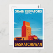 Saskatchewan Grain Elevator Vintage ポストカード (正面/裏面)