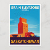 Saskatchewan Grain Elevator Vintage ポストカード (正面)