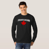 Saskatchewan Maple Leaf Canada Canadian Flag Pride Tシャツ (正面フル)