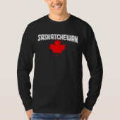 Saskatchewan Maple Leaf Canada Canadian Flag Pride Tシャツ (正面)