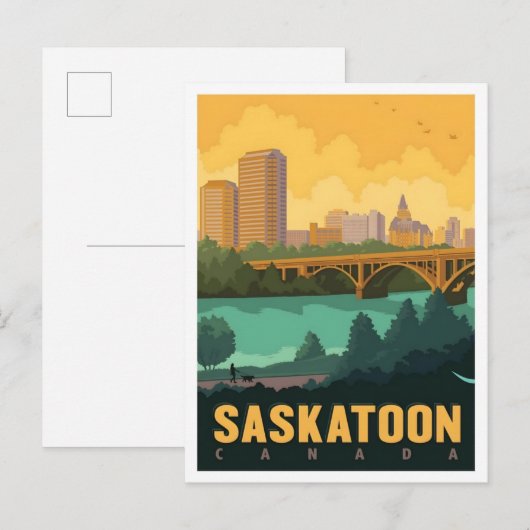 Saskatoon Canada Vintage Travel  ポストカード (正面/裏面)