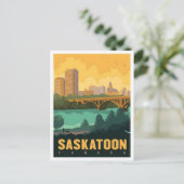 Saskatoon Canada Vintage Travel  ポストカード (スタンド正面)