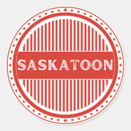Saskatoon City Pride Emblem – Canadian Identity ラウンドシール