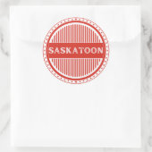 Saskatoon City Pride Emblem – Canadian Identity ラウンドシール (バッグ)