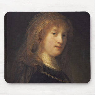 Saskia van Uylenburgh、c.1634-1640 (パネルの油) マウスパッド