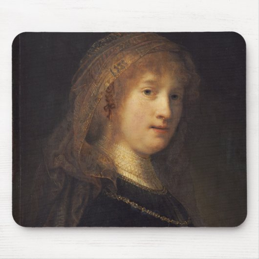 Saskia van Uylenburgh、c.1634-1640 (パネルの油) マウスパッド (正面)