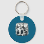 Sasquatch 67 Christmas Tree Funny Santa Bigfoot  キーホルダー (正面)