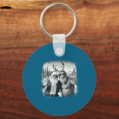 Sasquatch 67 Christmas Tree Funny Santa Bigfoot  キーホルダー (正面)