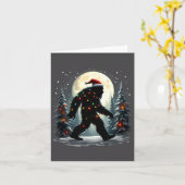 Sasquatch 67 Santa Bigfoot Christmas Tree Funny  カード (黄色い花)