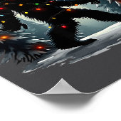 Sasquatch 67 Santa Bigfoot Christmas Tree Funny  ポスター (角)