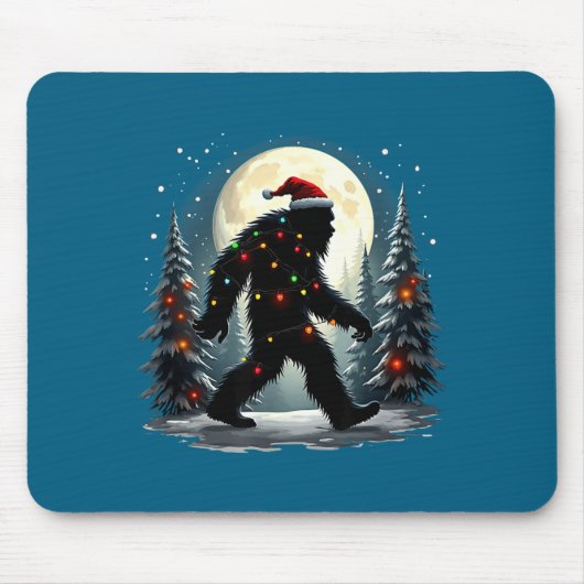 Sasquatch 67 Santa Bigfoot Christmas Tree Funny  マウスパッド (正面)