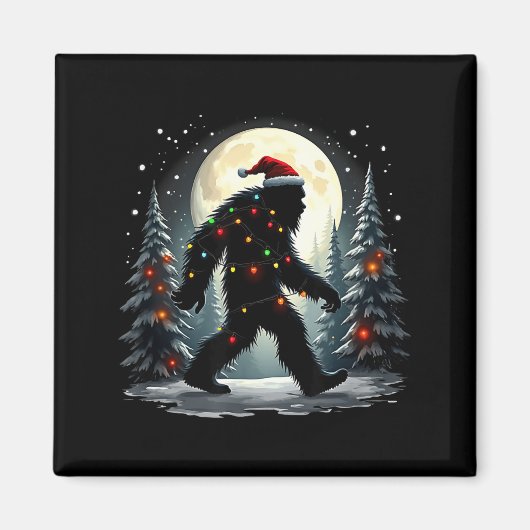 Sasquatch 67 Santa Bigfoot Christmas Tree Funny  マグネット (正面)