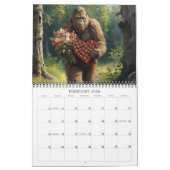 Sasquatch Bigfoot Calendar カレンダー (2月 2026)