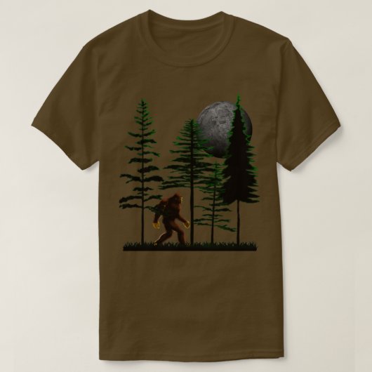 Sasquatch Bigfoot Hiding In Forest Perfect Giftbig Tシャツ (デザイン正面)