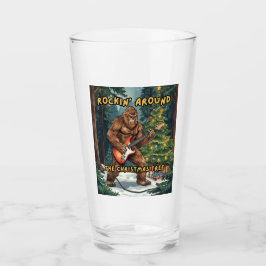 Sasquatch Guitar Rockin' Around Christmas Tree タンブラーグラス