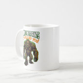 Sasquatch I Leave Footprints Funny Cryptid Humor コーヒーマグカップ (正面左)