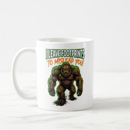 Sasquatch I Leave Footprints Funny Cryptid Humor コーヒーマグカップ