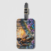  Sasquatch in Floral Mountain valley ラゲッジタグ (正面縦)