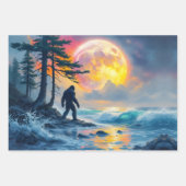 Sasquatch Landscape and Sunset ラッピングペーパーシート (正面2)
