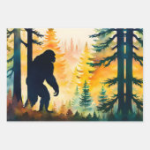 Sasquatch Landscape and Sunset ラッピングペーパーシート (正面)