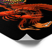 Sasquatch Mardi Gras Bigfoot Parade Beads King Cak ポスター (角)