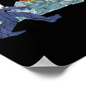 Sasquatch Retro State Flag Colorado Rocky Mountain ポスター (角)