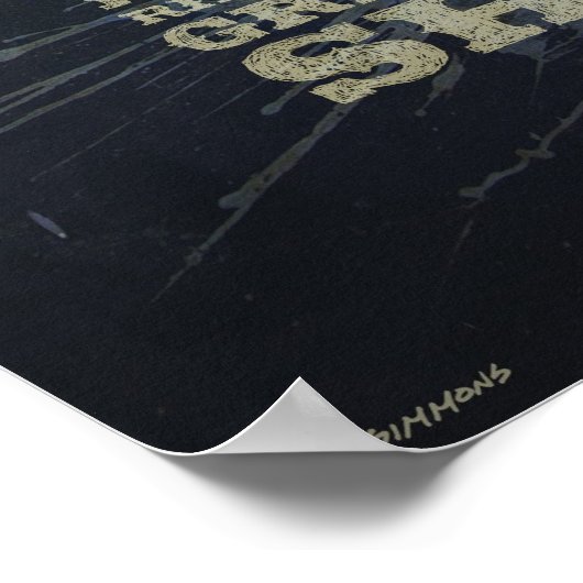 Sasquatch riding a Great White Shark ポスター (角)