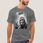 Sasquatch Sie Big Foot Rock On UFO Alien Fun frien Tシャツ (正面)