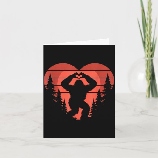 Sasquatch Valentine's Day - Bigfoot Heart Sungles  カード (正面)