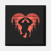 Sasquatch Valentine's Day - Bigfoot Heart Sungles マグネット (正面)