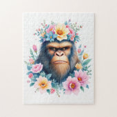Sasquatch wearing a flower crown ジグソーパズル (縦)