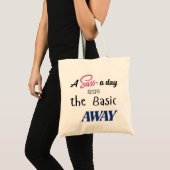 "Sass を毎日見せれば地味さ知らず" トートバッグ (正面(商品))