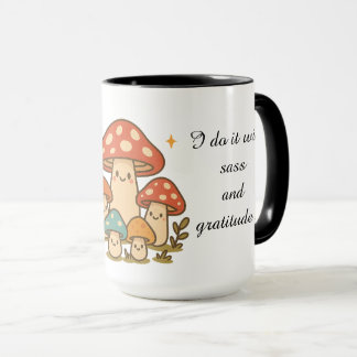 Sass And Gratitude Mushroom Coffee Mug マグカップ