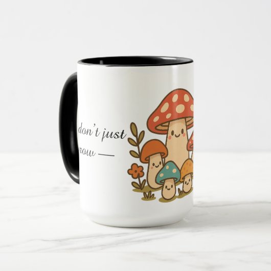 Sass And Gratitude Mushroom Coffee Mug マグカップ (正面左)