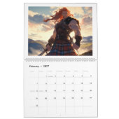 Sassenach-Style Scottish Anime Highland Lovers Fan カレンダー (2月 2027)