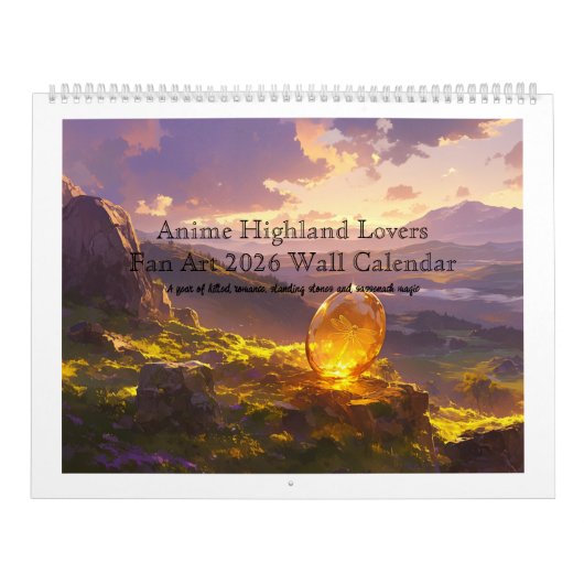 Sassenach-Style Scottish Anime Highland Lovers Fan カレンダー (カバー)