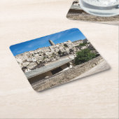 Sassiのディディミアムのマテラの古い都市 スクエアペーパーコースター (アングル)