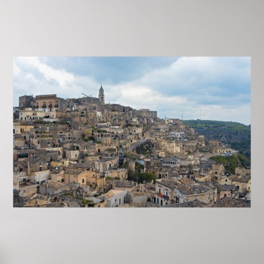 Sassi Houses, Matera, Basilicata，イタリア ポスター (正面)