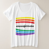 Sassoferrato Italy Trucker Hat プラスサイズTシャツ (デザイン正面)