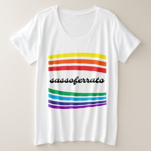 Sassoferrato Italy Trucker Hat プラスサイズTシャツ (デザイン正面)