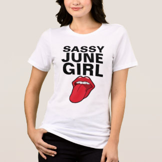 SASSYな6月女子の誕生日Tシャツ トライブレンドTシャツ