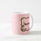 Sassyフローラカスタマイズ可能なMom Mug コーヒーマグカップ (正面右)