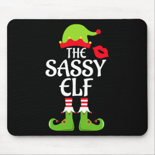 Sassy小妖精や小人マッチングファミリーグループクリスマスパーティーXm マウスパッド