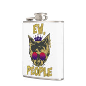 Sassy 王室の Cat - 「Ew.人々おもしろい猫好き フラスク (左)