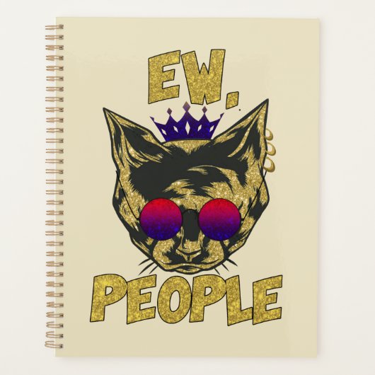 Sassy 王室の Cat - 「Ew.人々おもしろい猫好き プランナー手帳 (正面)