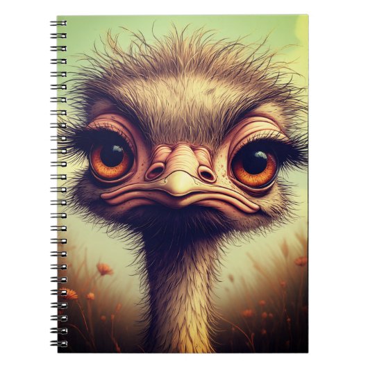 "Sassy Baby Emu" Spiral Notebook ノートブック (正面)