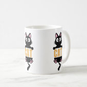 Sassy Black Cat、black cat mug、猫好きギフト、i lov コーヒーマグカップ (正面右)