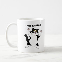 Sassy Black Cat Coffee Mug – Take a Break Reminder コーヒーマグカップ
