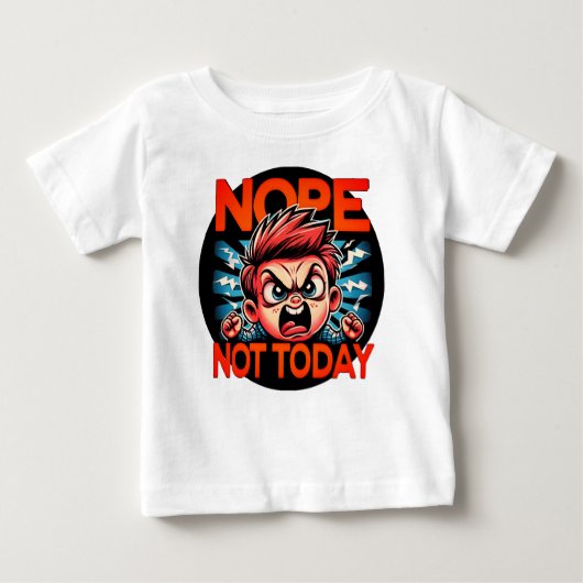 Sassy Boy Baby Tee - Not Today ベビーTシャツ (正面)