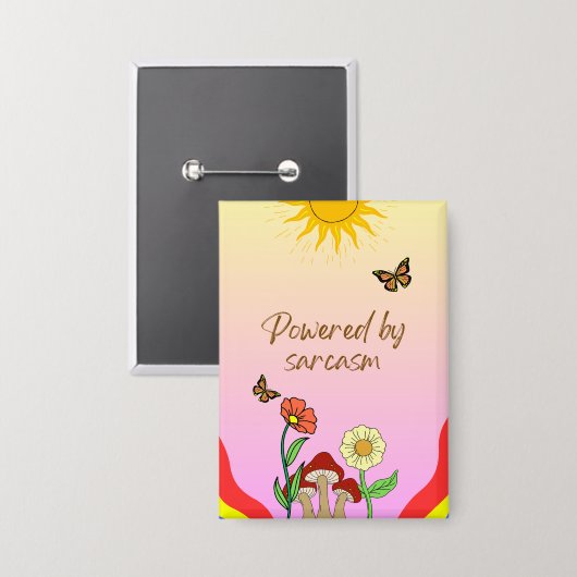 Sassy button 缶バッジ (正面/裏面)